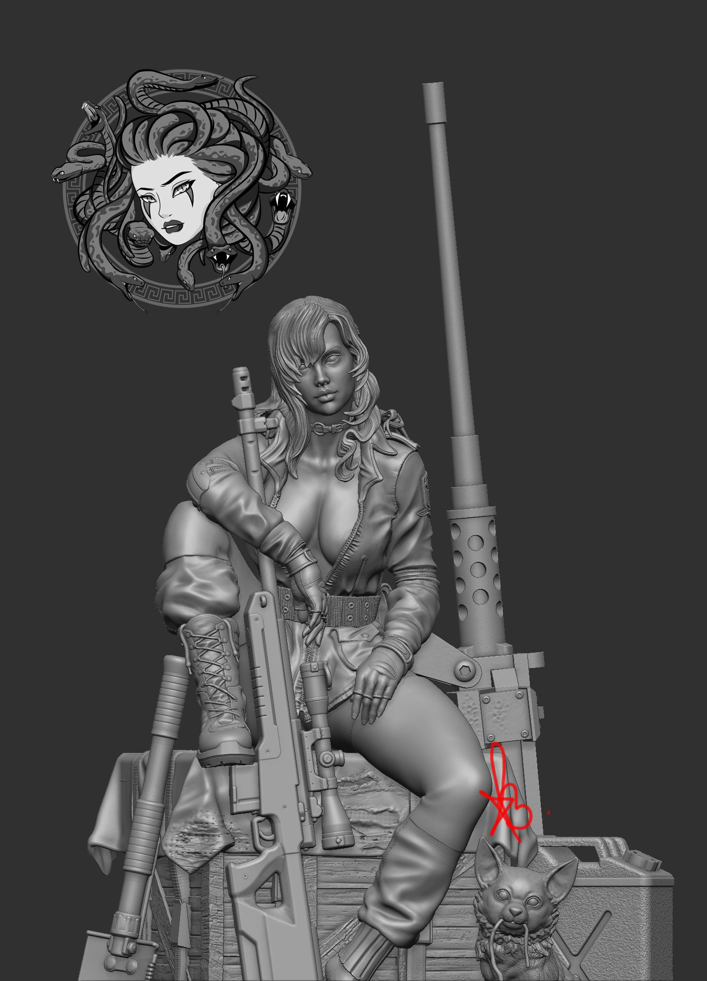 SNIPER WOLF BY CREATIVE GEEK MB 3D print model_10