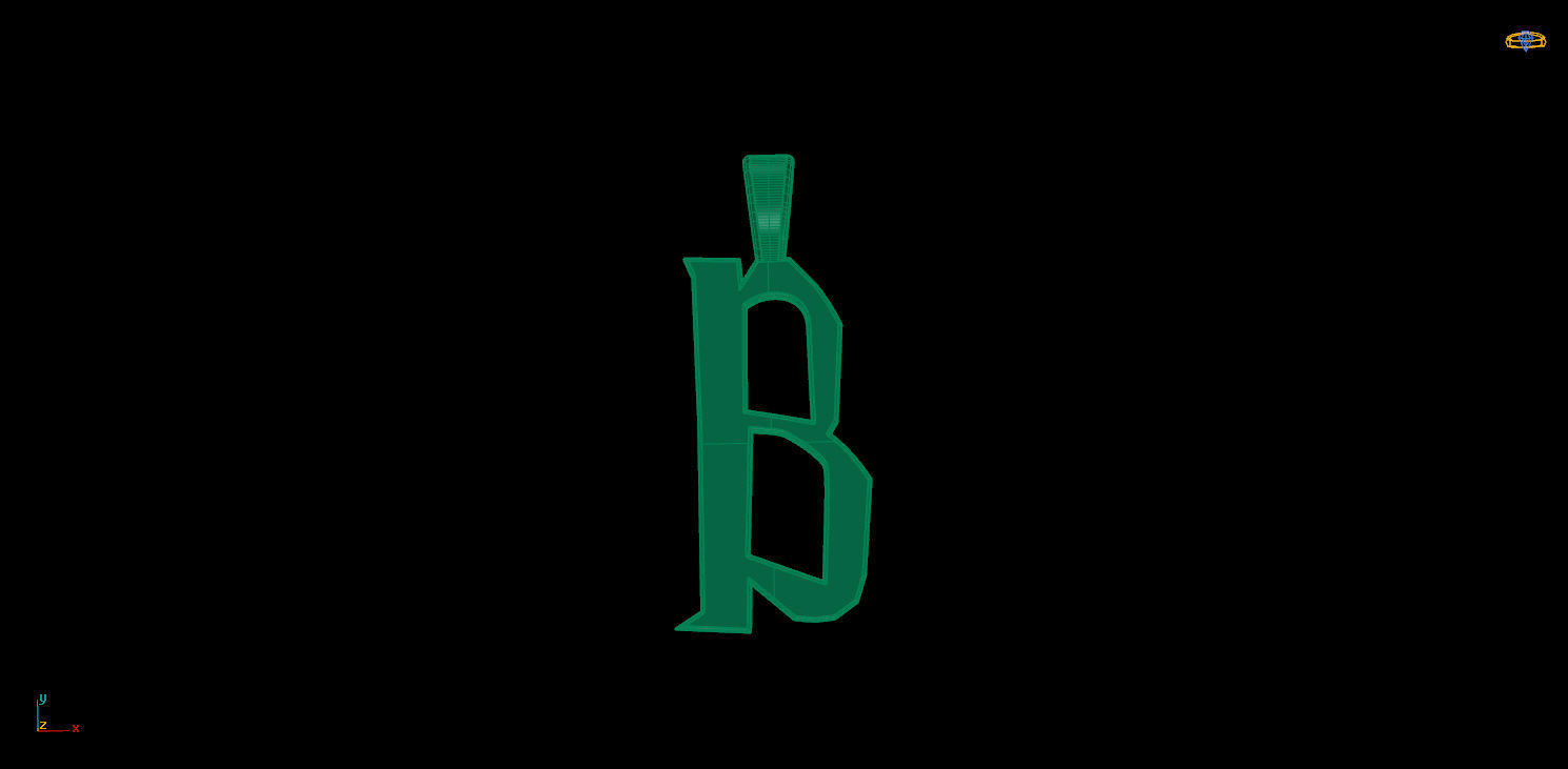 letter B 3D print model_6