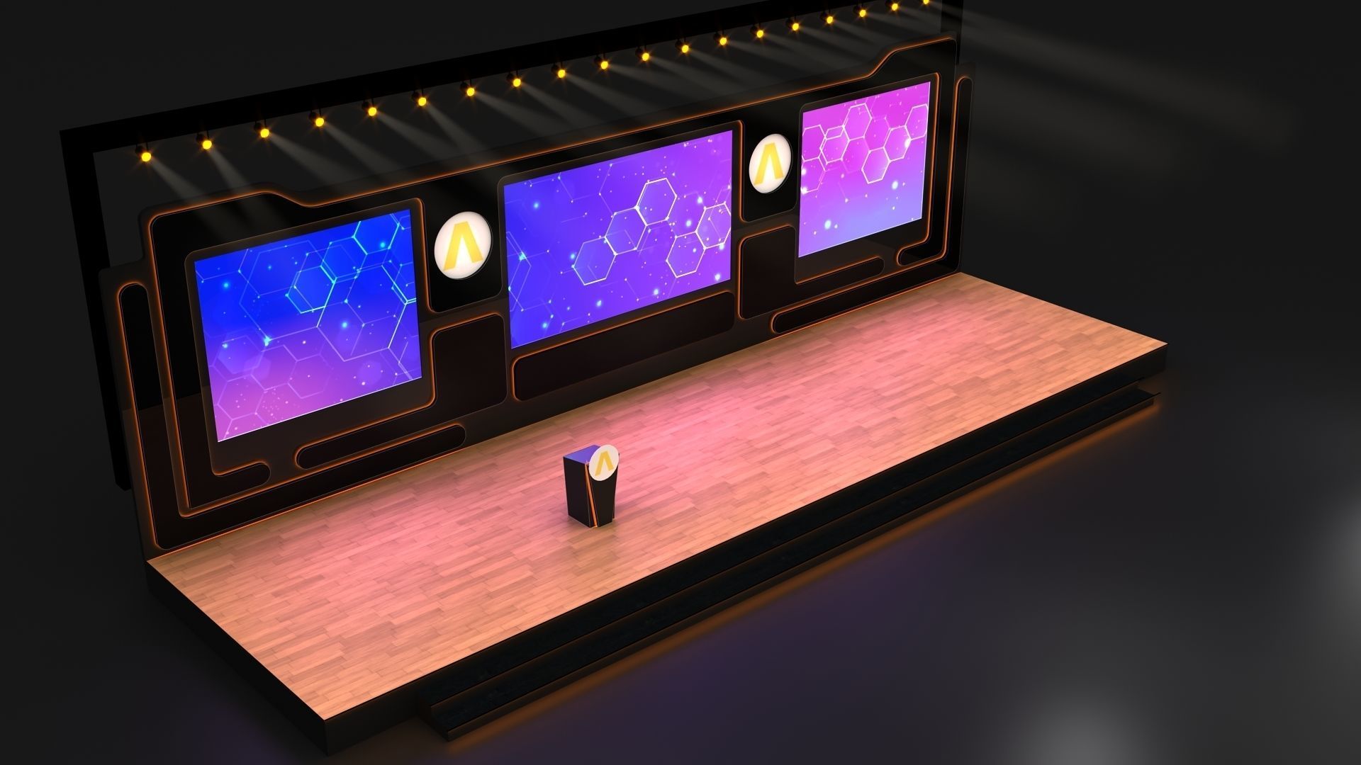 Stage Design 3D model_4