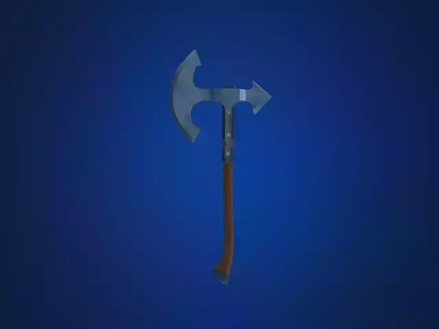 Stylized Axe Weapon Battle Axe low-poly PBR game ready
