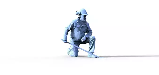 Rico E man with shovel