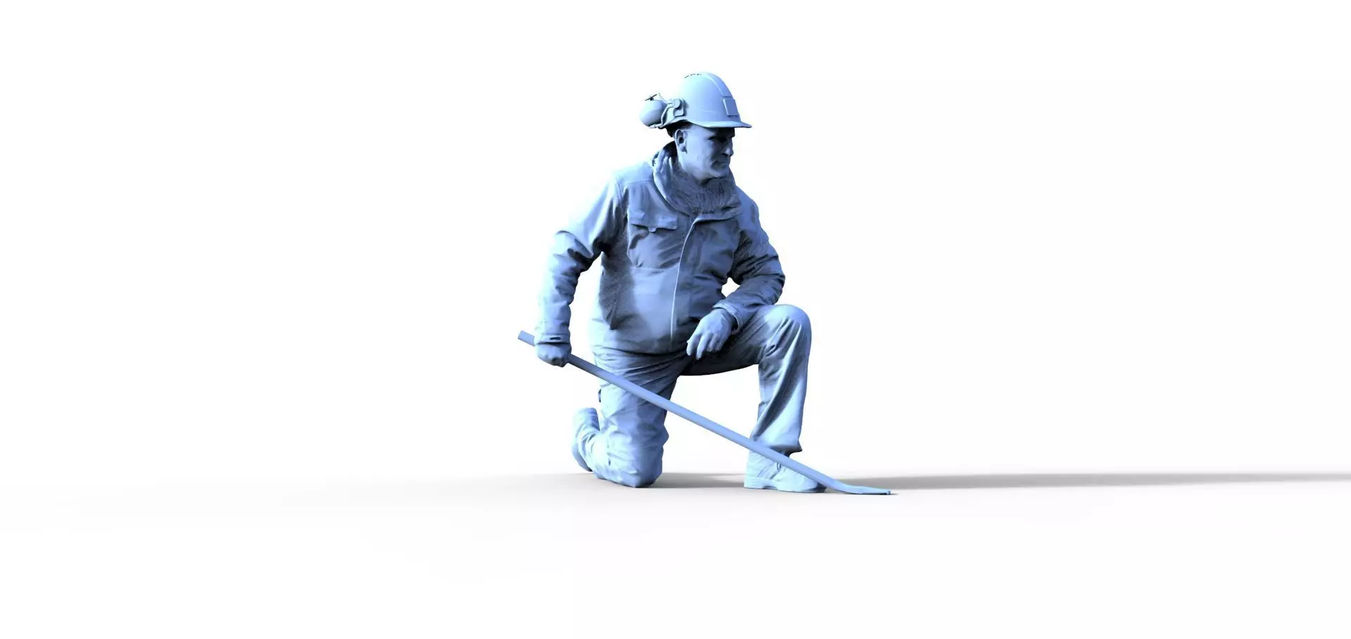 Rico E man with shovel 3D print model