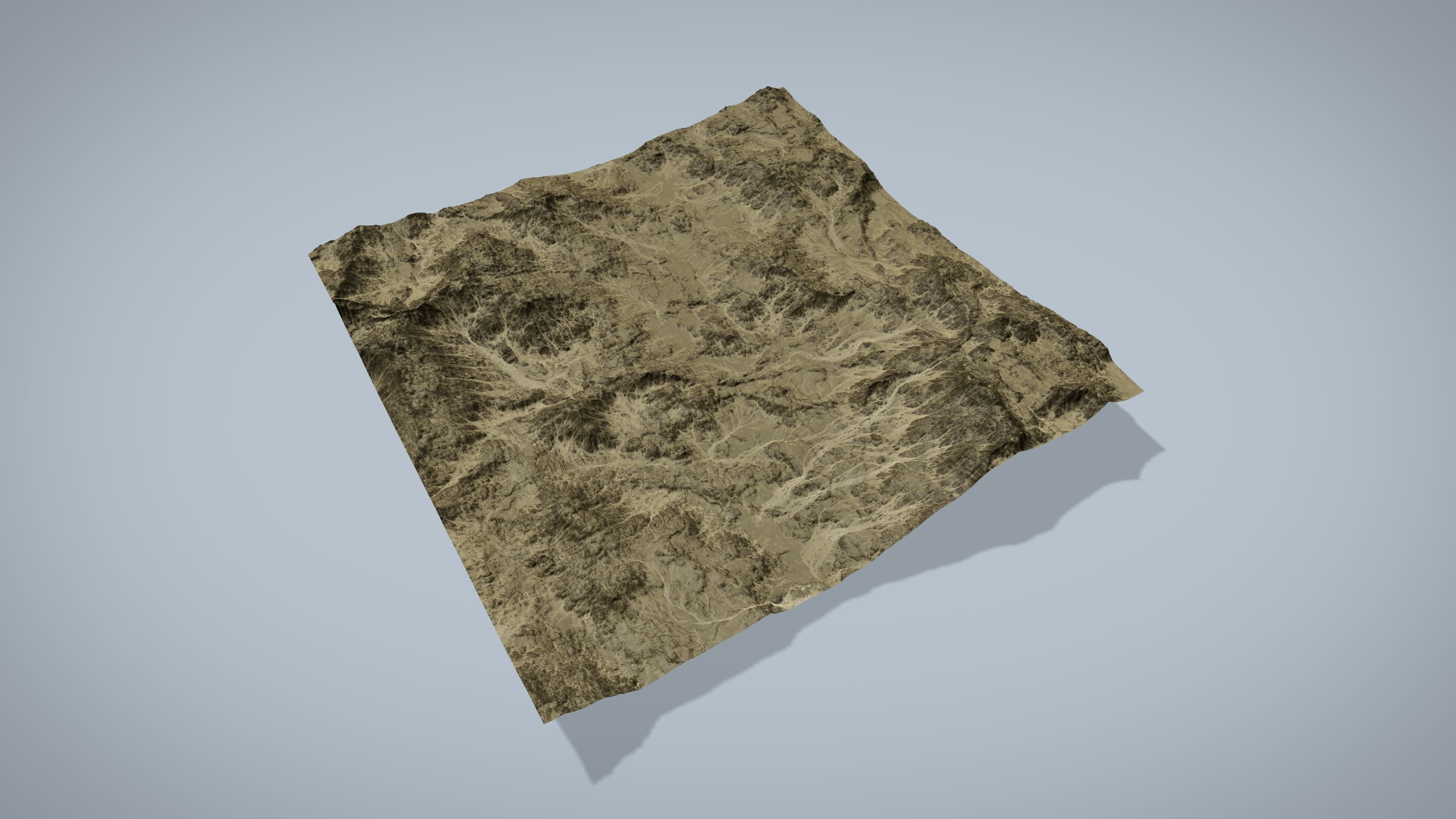 Rocky Desert Low-poly 3D model_2