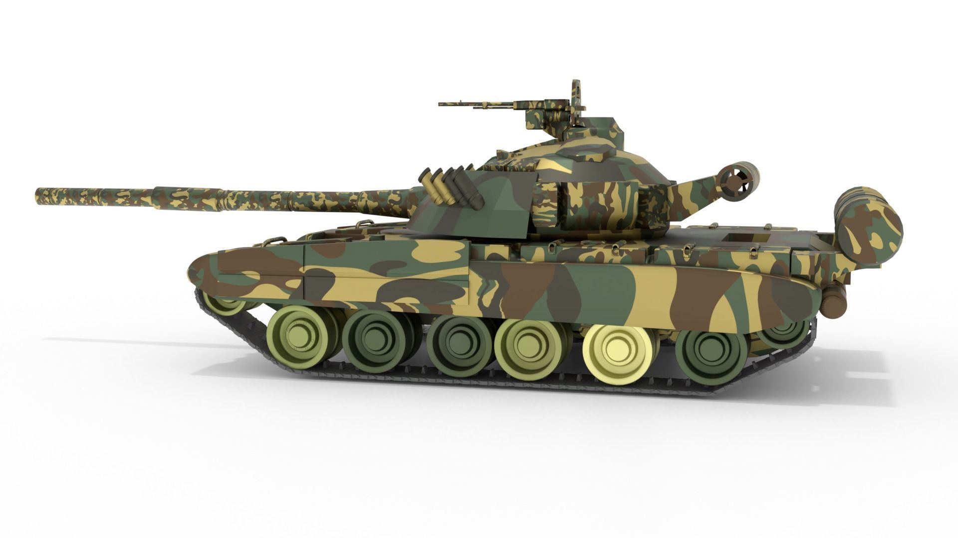 Tank T-80 UK battle tank CGI 3D Model 3D model_7