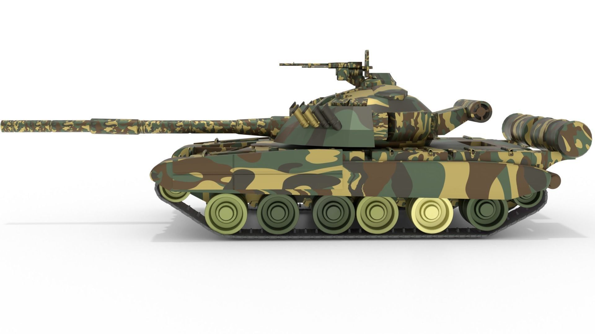 Tank T-80 UK battle tank CGI 3D Model 3D model_8
