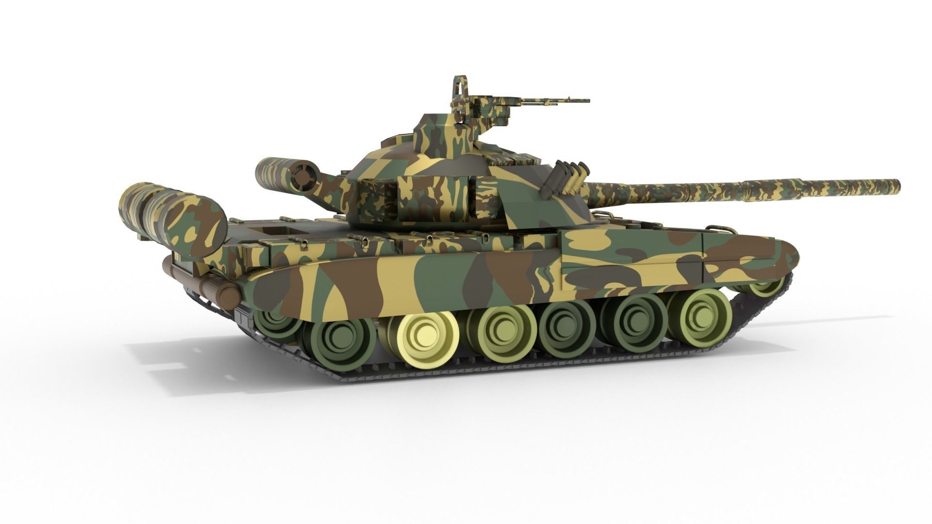 Tank T-80 UK battle tank CGI 3D Model 3D model_6