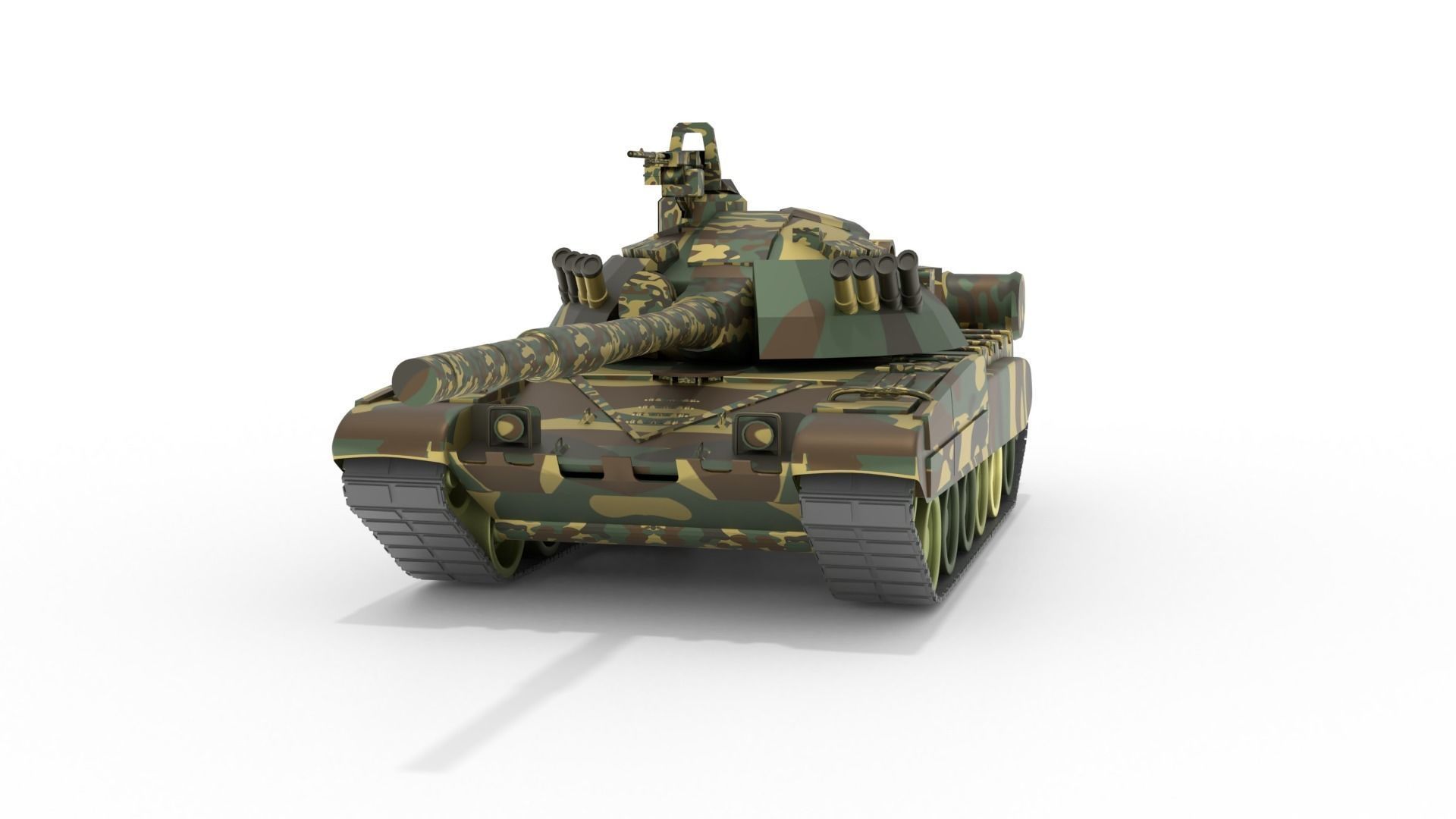 Tank T-80 UK battle tank CGI 3D Model 3D model_5