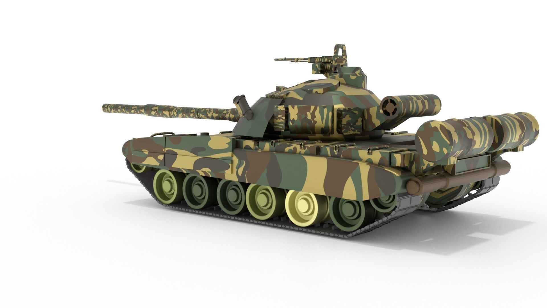 Tank T-80 UK battle tank CGI 3D Model 3D model_4
