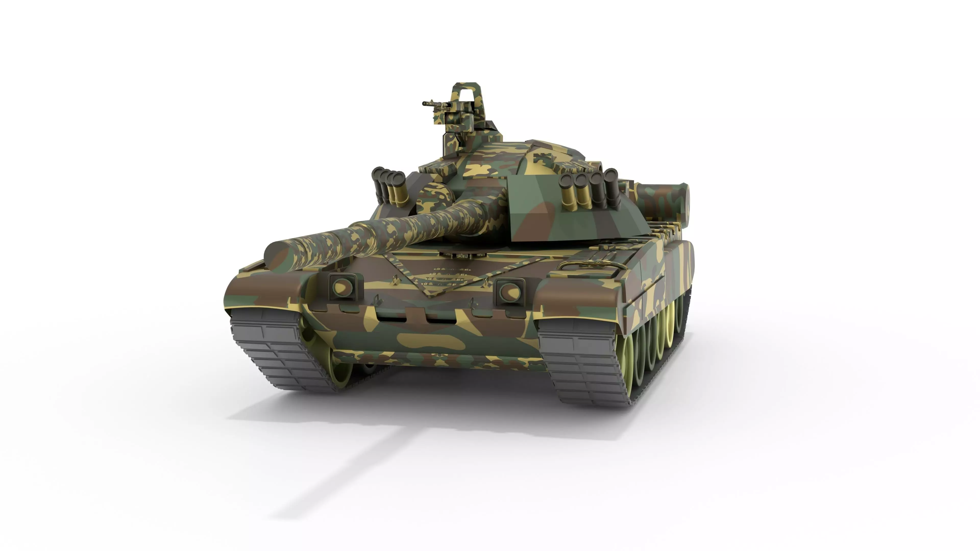 Tank T-80 UK battle tank CGI 3D Model 3D model_0