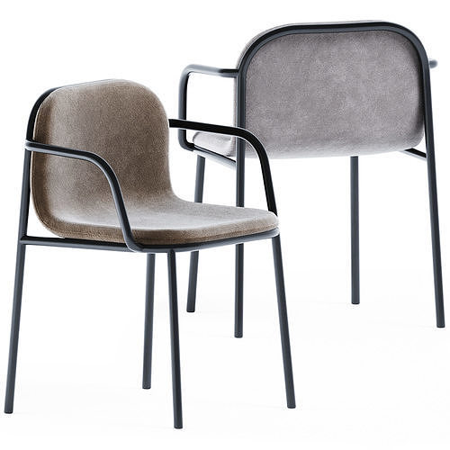 Shell Armrest Chair by Annud 3D model