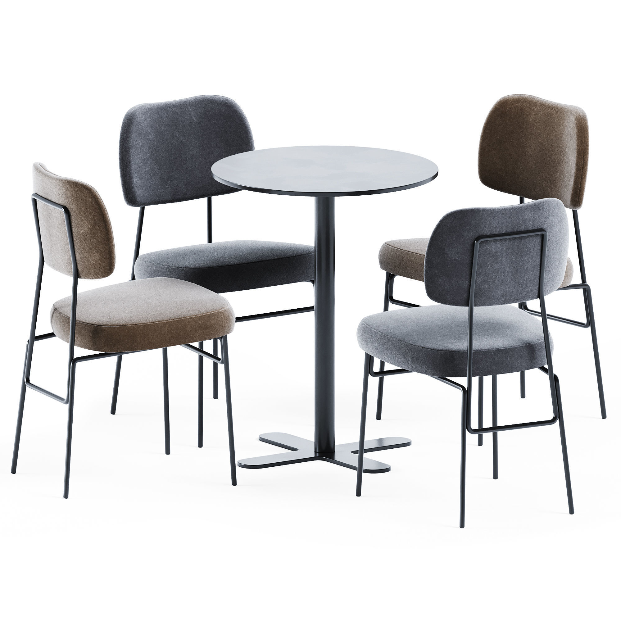 Table Antibes iSi 9007 by iSimar and Kapoor Chair by Annud 3D model_1