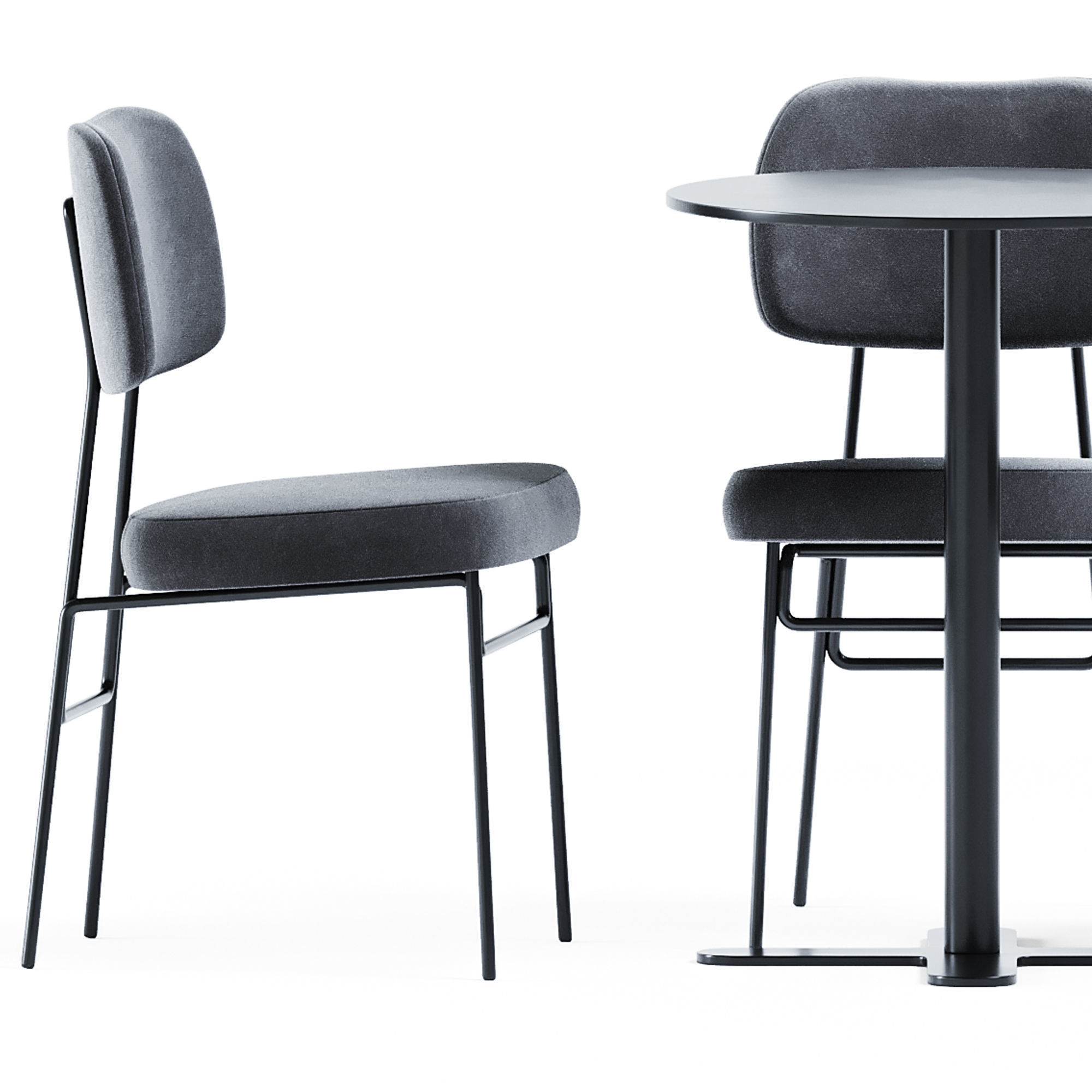 Table Antibes iSi 9007 by iSimar and Kapoor Chair by Annud 3D model_3