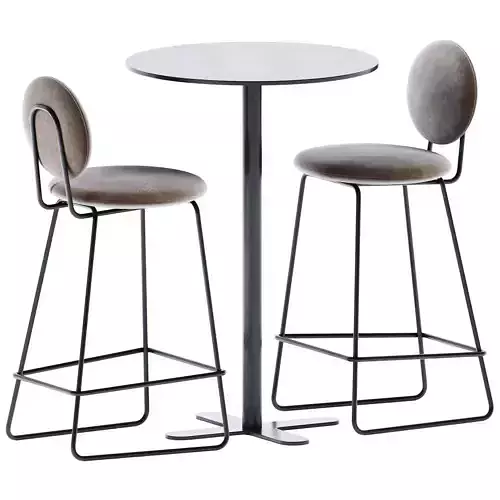 High Table Antibes by iSimar and Gemma Bar Chair by Baxter