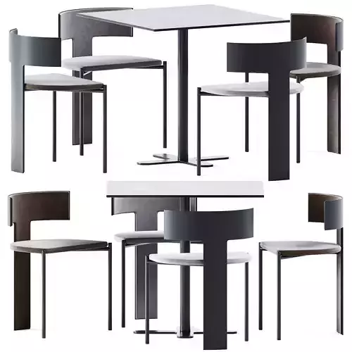 Table Antibes iSi 9059 by iSimar and Chair Zefir by Baxter