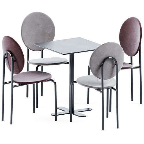 Table Antibes iSi 9062 by iSimar and Michelle Chair by SP01 3D model
