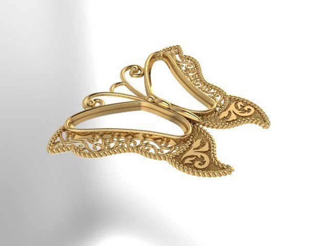 Butterfly Necklace 3D print model_4