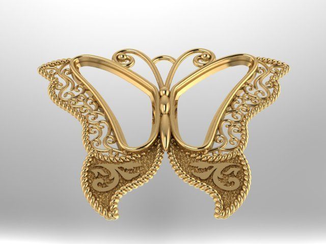 Butterfly Necklace 3D print model_5