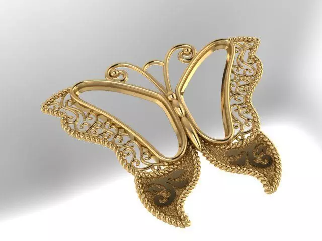Butterfly Necklace 3D print model_0