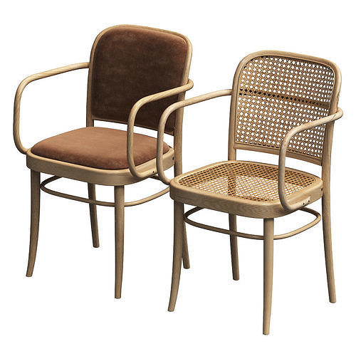 Chair JOSEF HOFFMANN 811 - 2 models 3D model