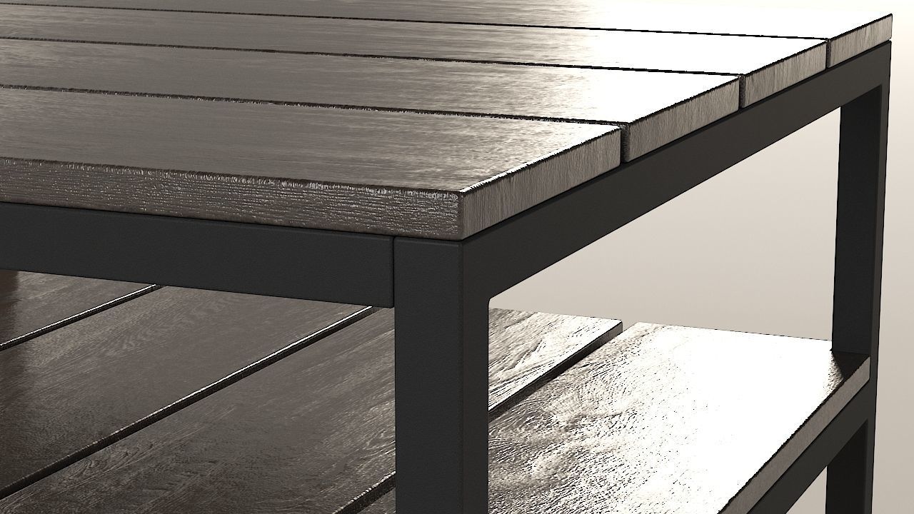 Coffee Table Penbryn Low-poly 3D model_2