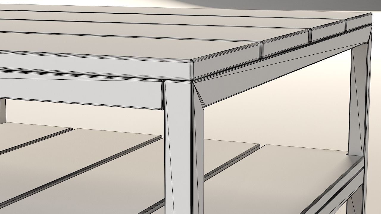 Coffee Table Penbryn Low-poly 3D model_4