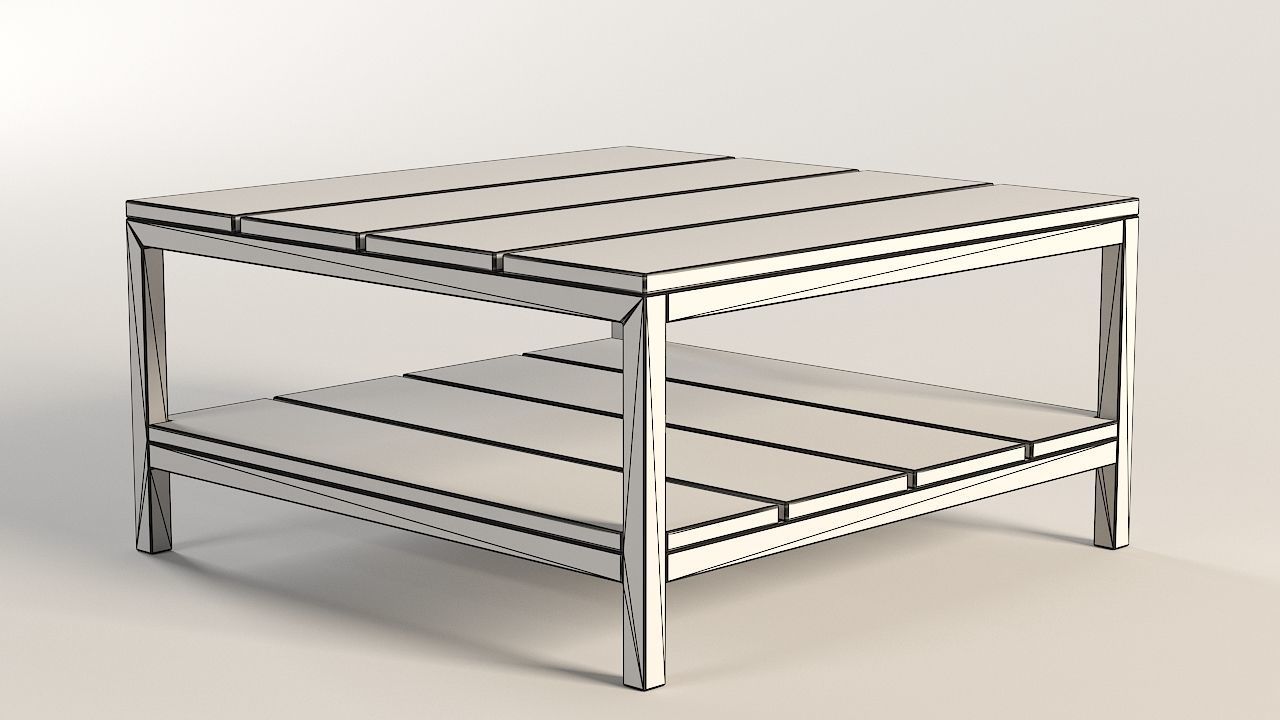 Coffee Table Penbryn Low-poly 3D model_3