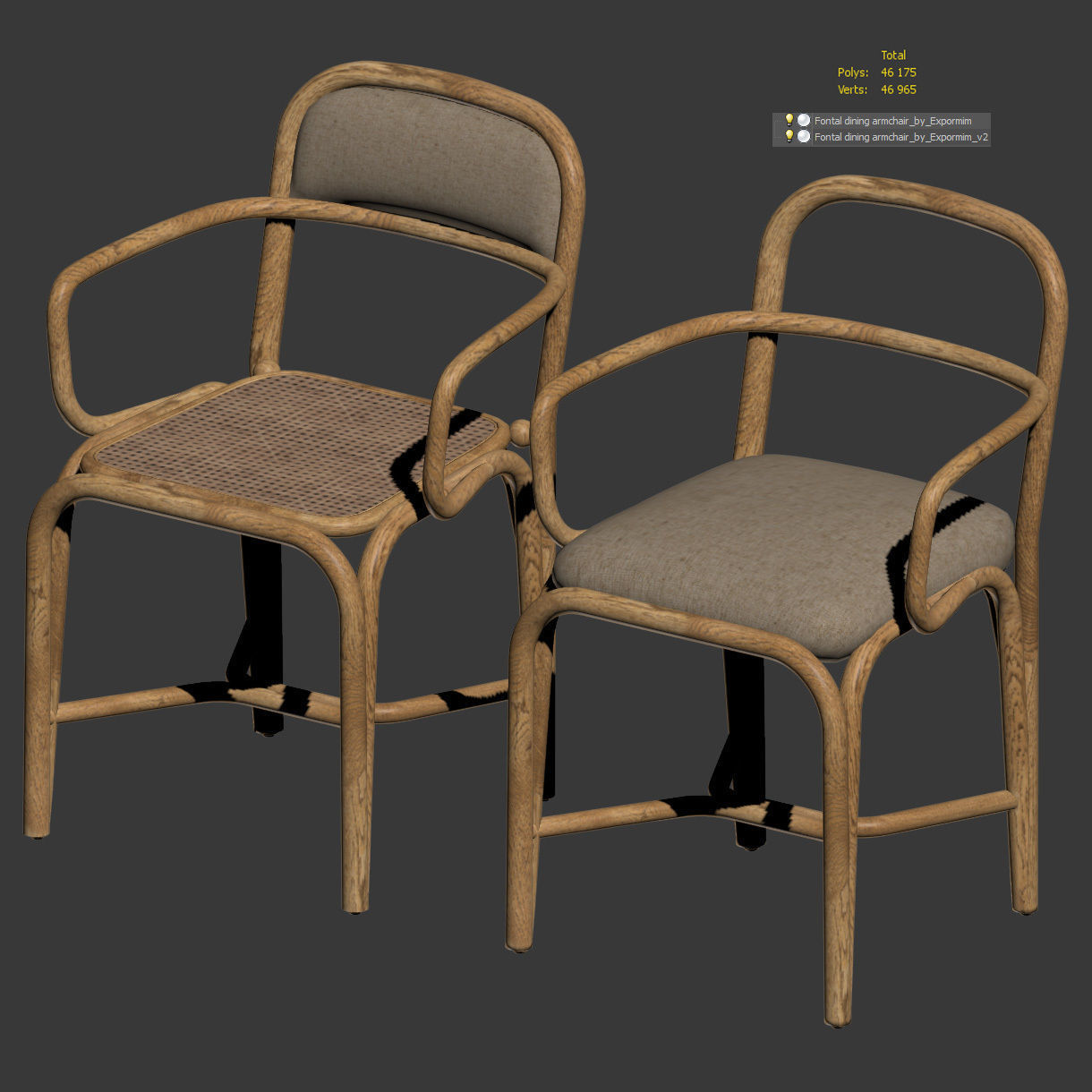 Fontal chairs by Expormim - 2 models 3D model_3