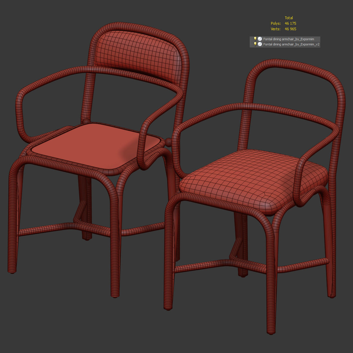 Fontal chairs by Expormim - 2 models 3D model_4