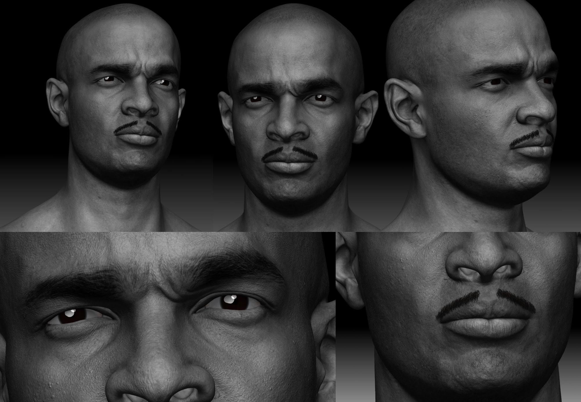 Digital Human Portrait Demo Free 3D model_7