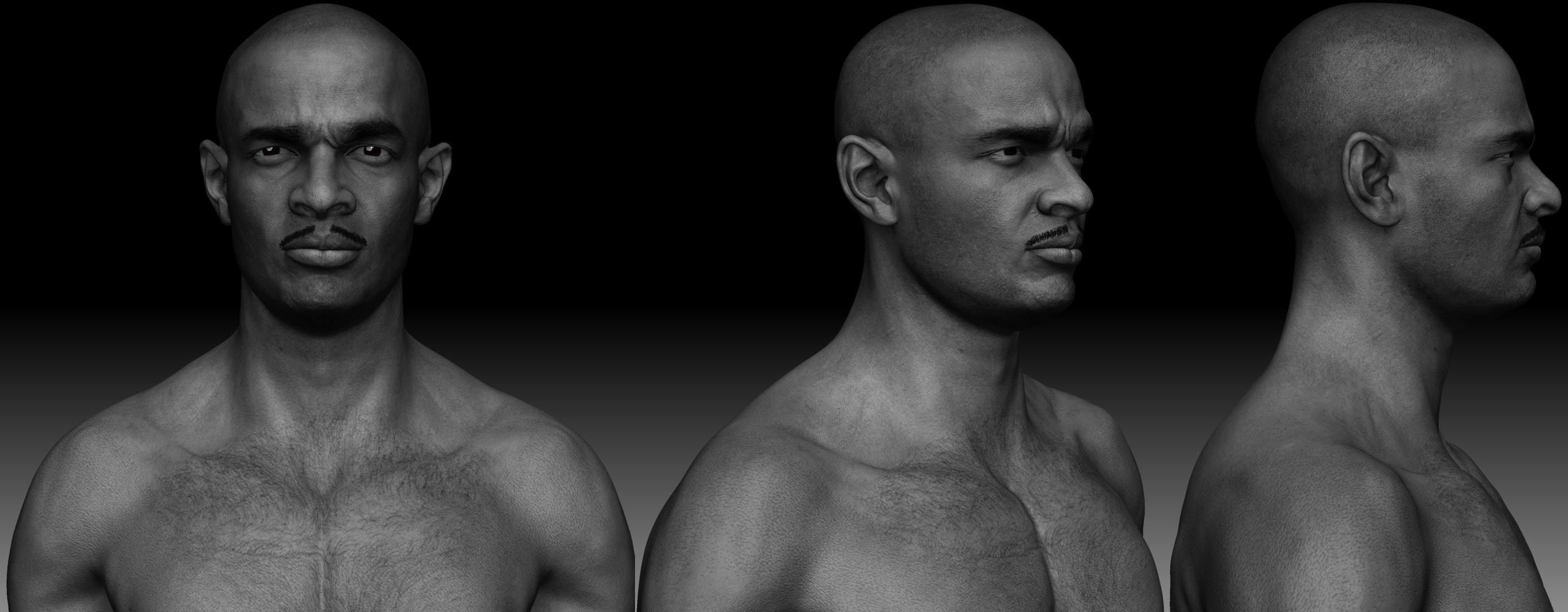 Digital Human Portrait Demo Free 3D model_6