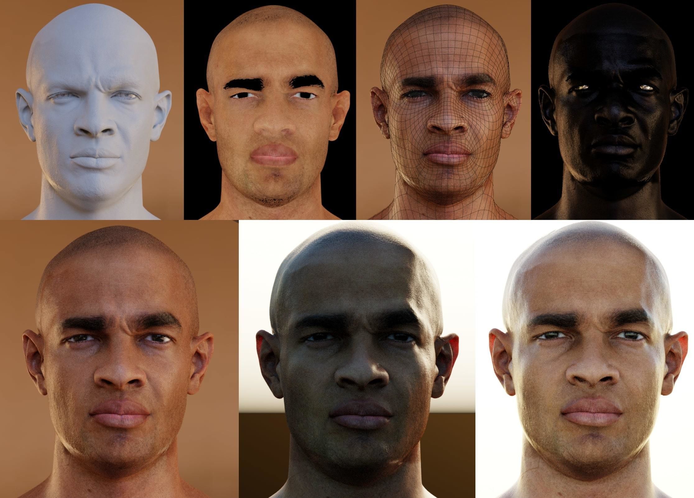 Digital Human Portrait Demo Free 3D model_5