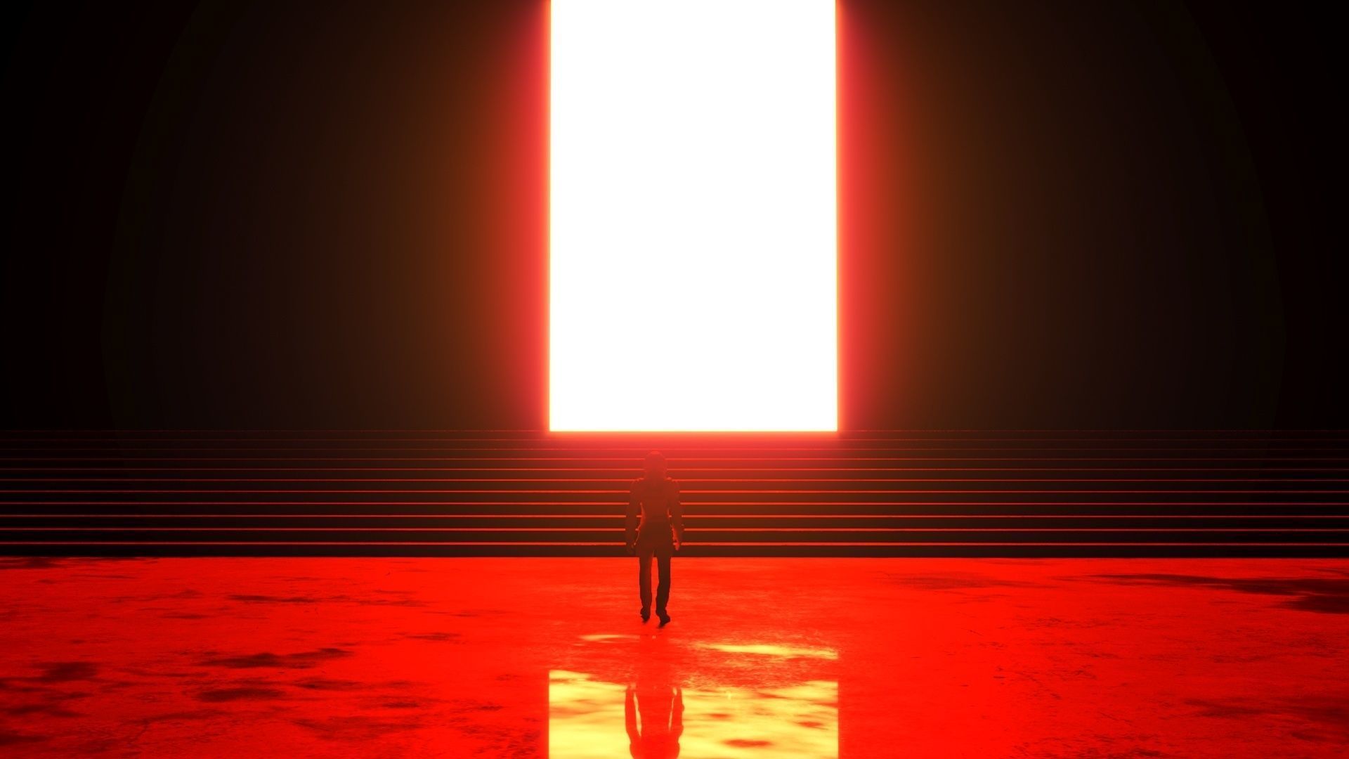 Futuristic sci-fi art The Gateway 3D model_5