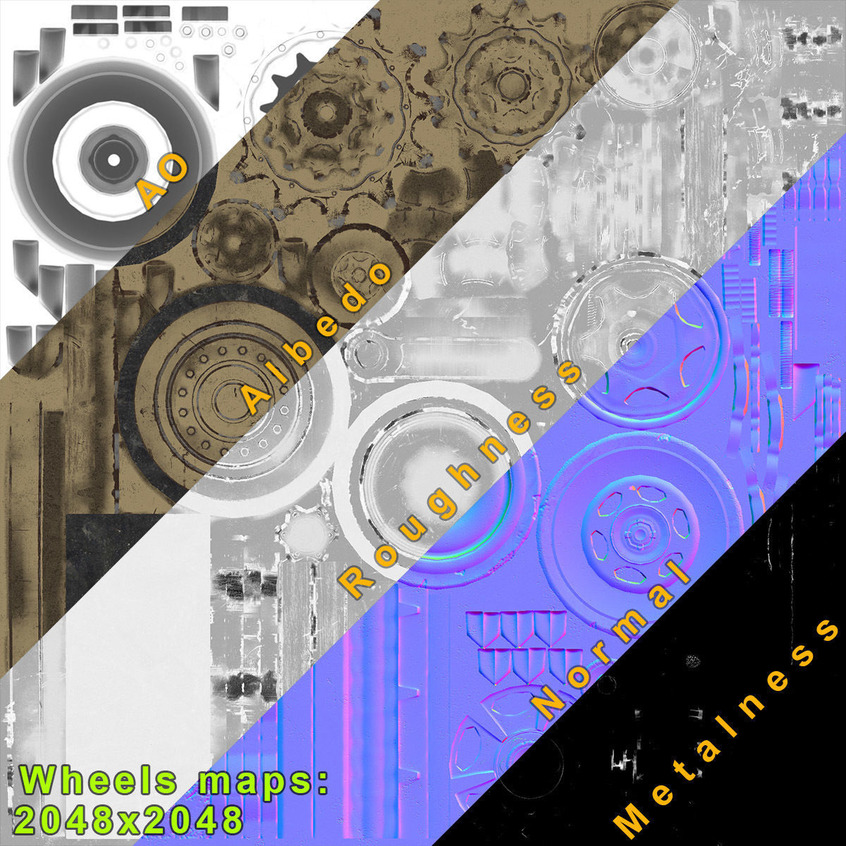 M2A2 Bradley LOD1 Low-poly 3D model_10