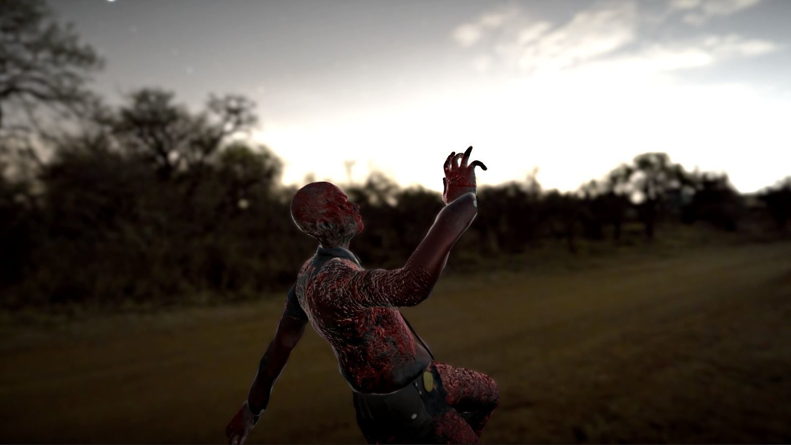 Zombie Police Officer Low-poly 3D model_3