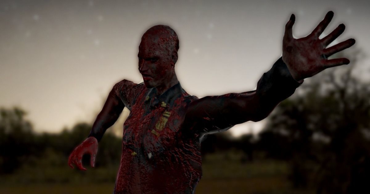 Zombie Police Officer Low-poly 3D model_5