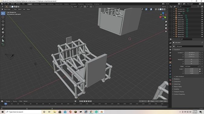 Fighter Jet cockpit simulator PVC 3D model