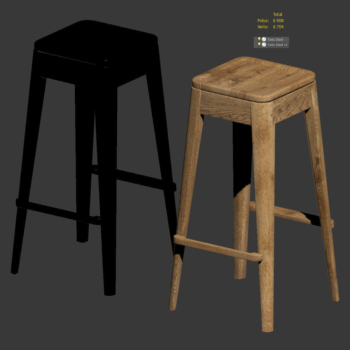 Tonic bar stools - 2 models 3D model_3