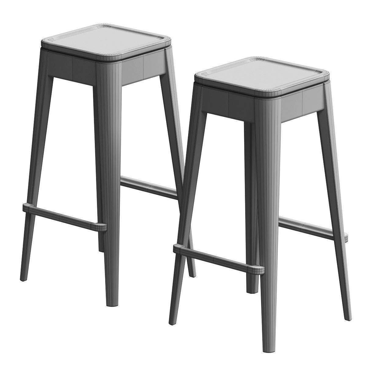 Tonic bar stools - 2 models 3D model_2