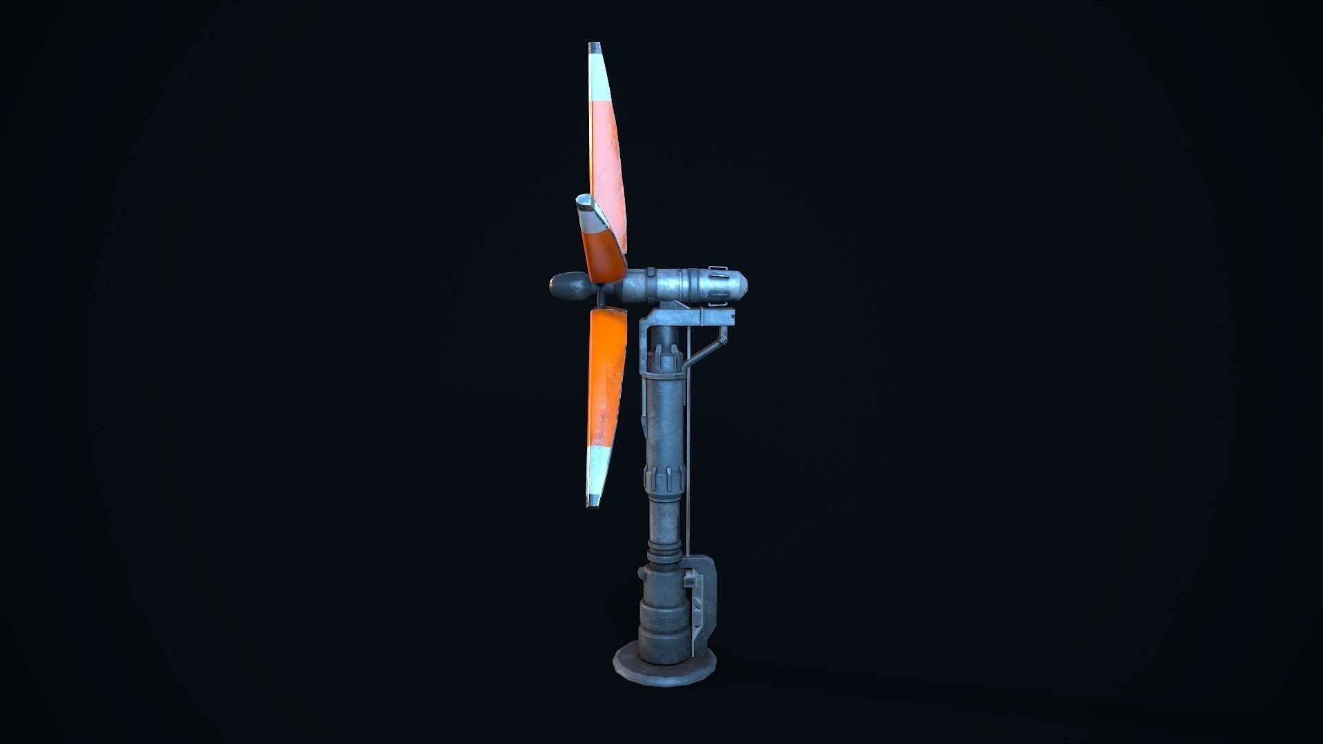 Sci Fi Wind Turbine Low-poly 3D model_17