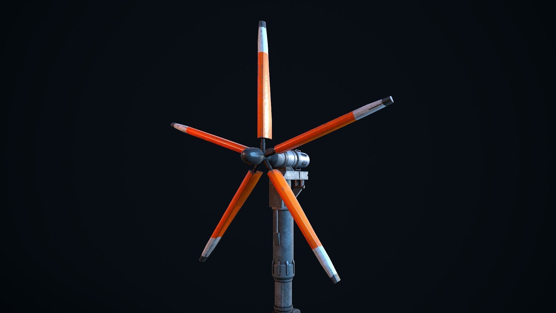 Sci Fi Wind Turbine Low-poly 3D model_19