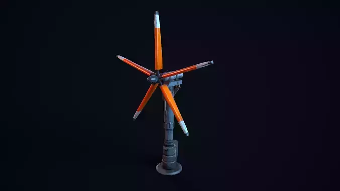 Sci Fi Wind Turbine Low-poly 3D model