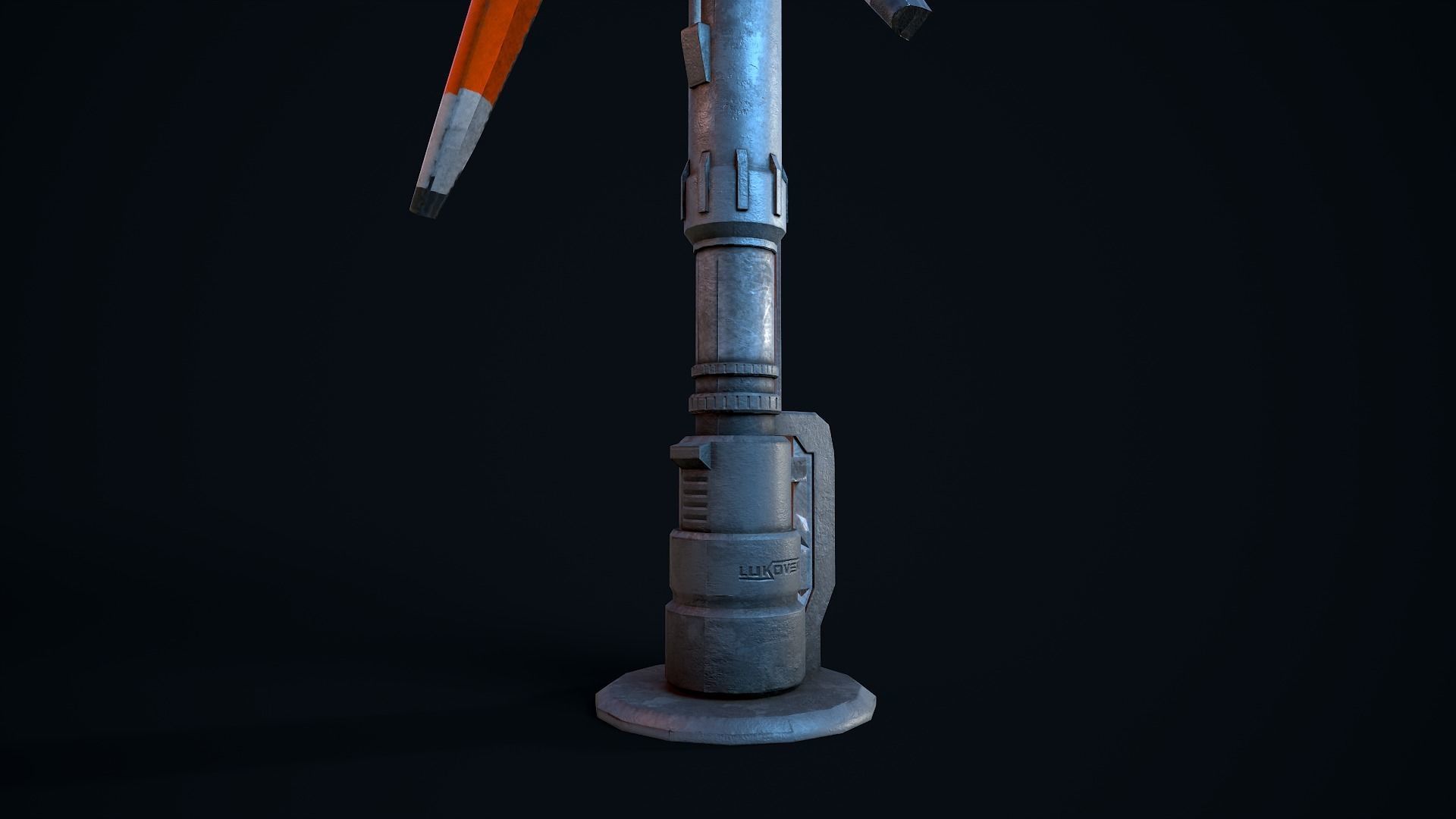 Sci Fi Wind Turbine Low-poly 3D model_18