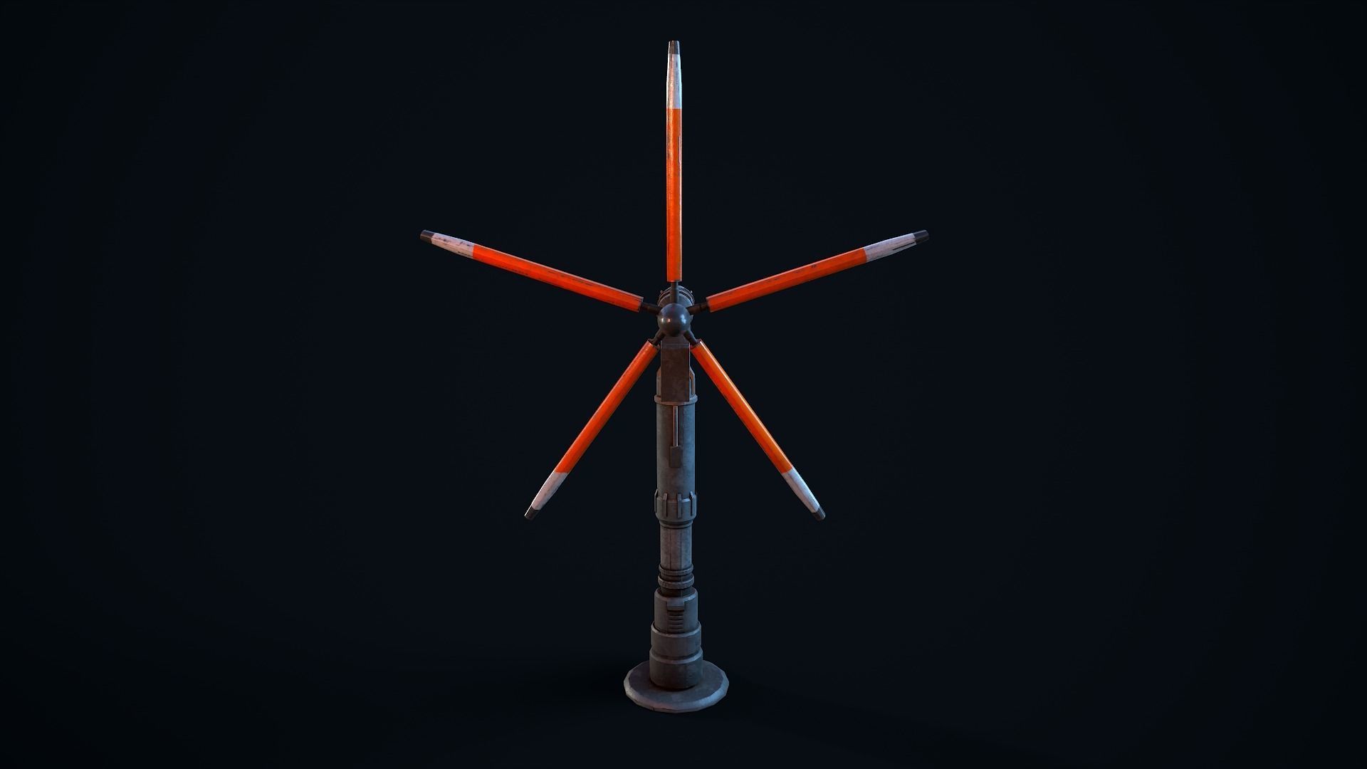 Sci Fi Wind Turbine Low-poly 3D model_5