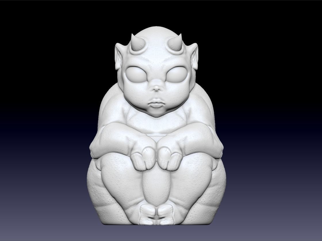 Little Demon 3d Print Character 3D print model_3