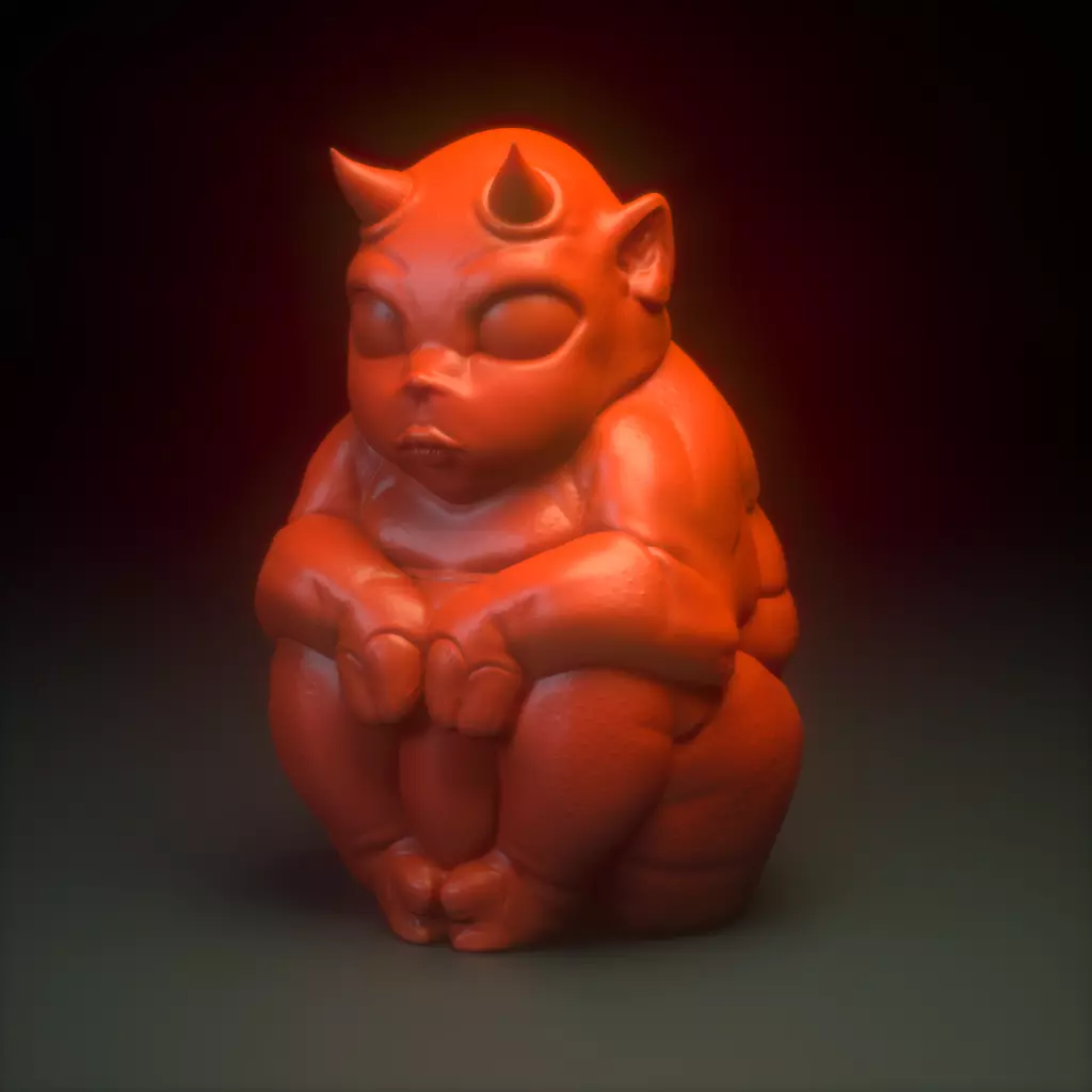 Little Demon 3d Print Character 3D print model_0