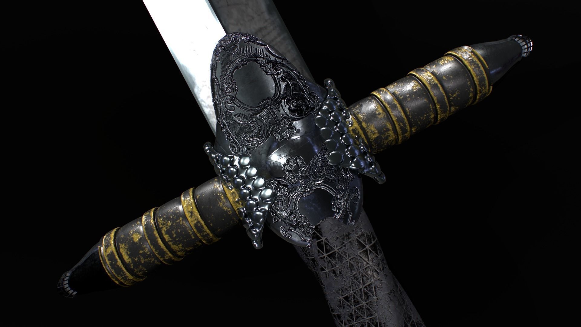 Medieval Sword 3D model_8