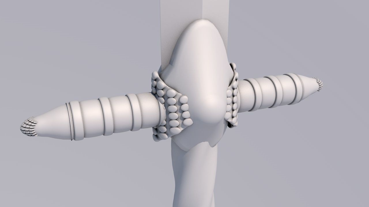 Medieval Sword 3D model_20