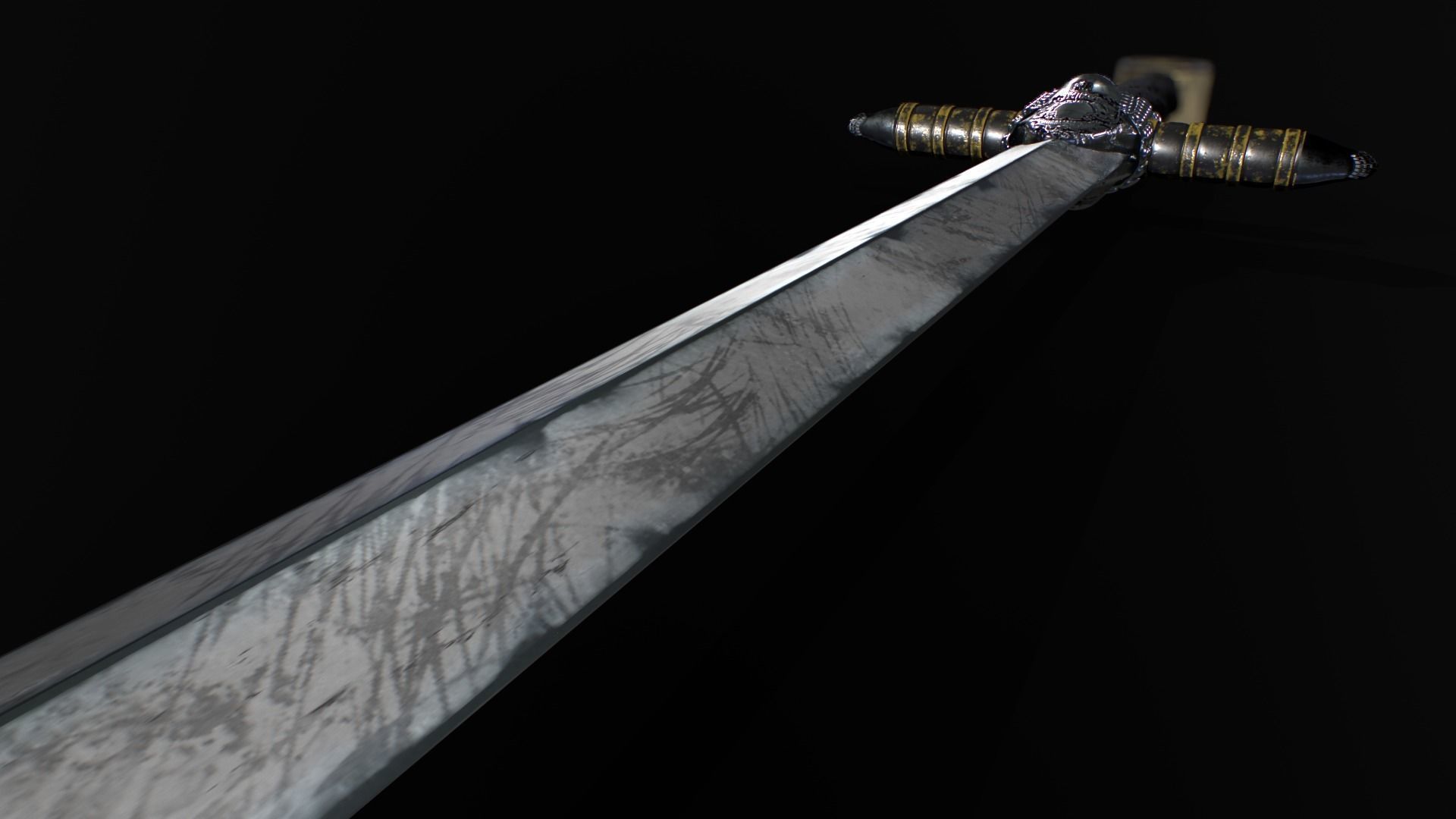 Medieval Sword 3D model_6