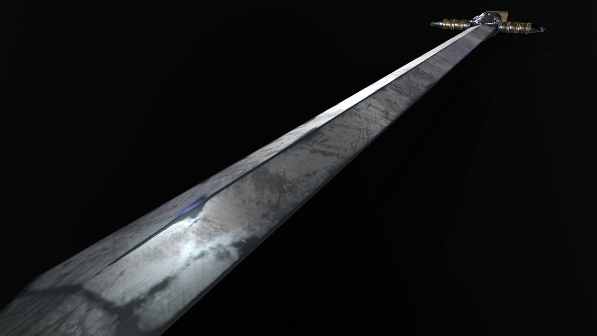 Medieval Sword 3D model_7