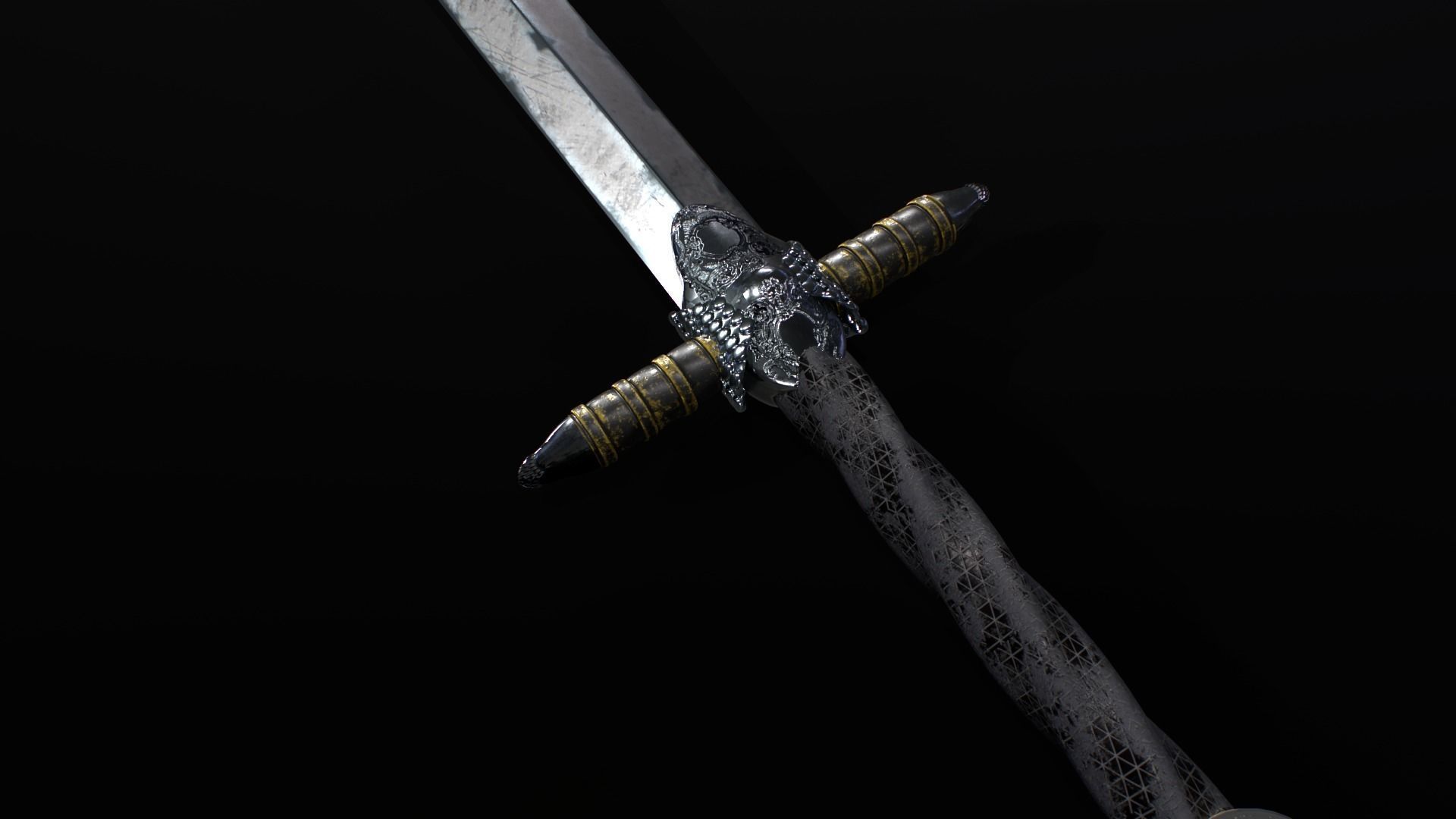 Medieval Sword 3D model_17